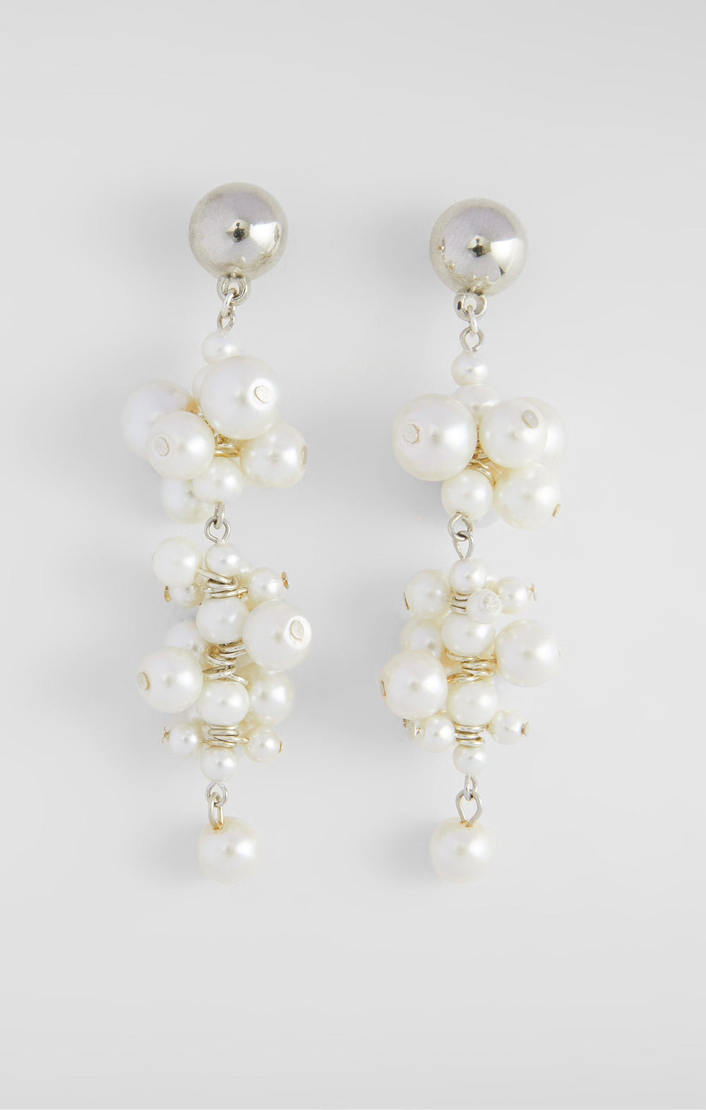 Wordley, Alsopp and Bliss Pearl Cluster Gold Earrings For Sale at 1stDibs