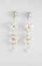 Faux Pearl Cluster Drop Earrings