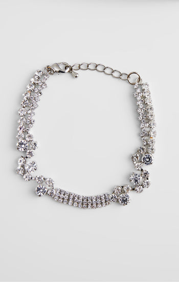 Mixed Pattern Diamante Bracelet