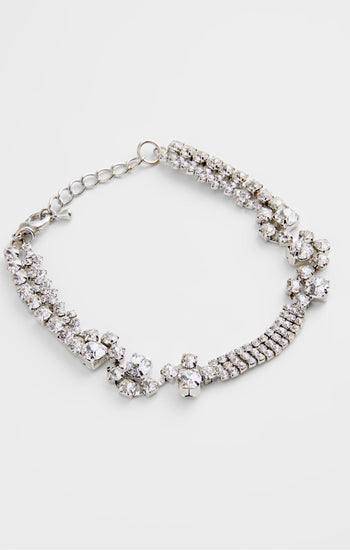 Mixed Pattern Diamante Bracelet