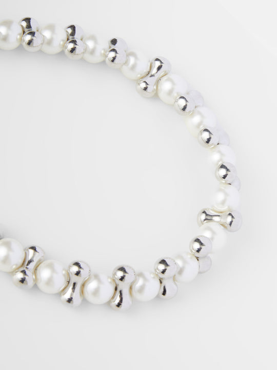 Large Pearl & Bar Necklace
