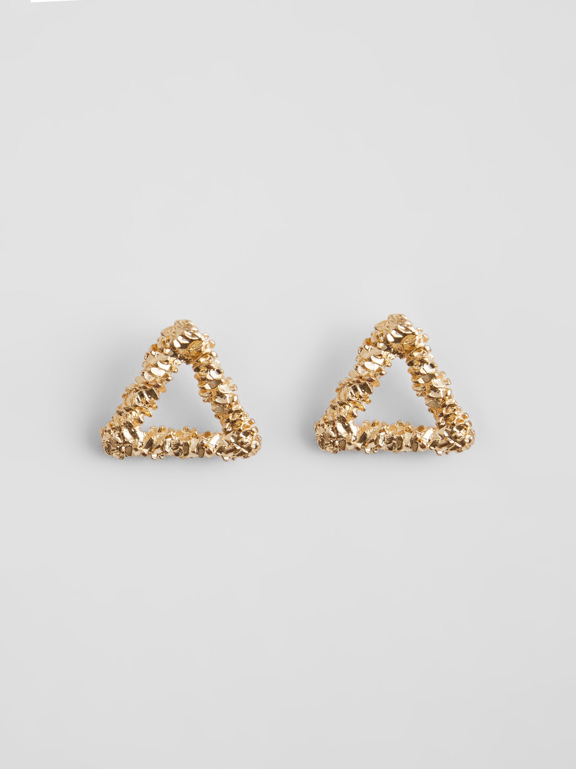 Triangle Scrunch Metal Mini Stud Earrings