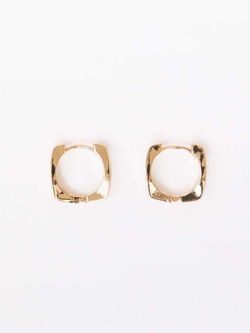 Square Huggie Hoop Earrings