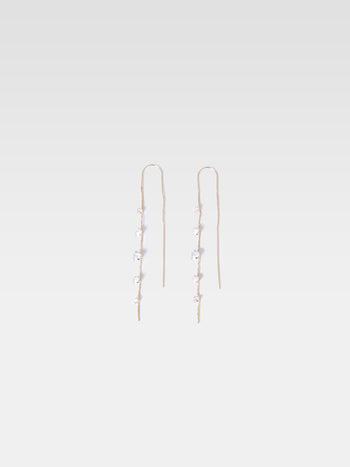 Long Diamante Threader Earrings