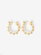 Pearl Ball Hoop Earrings