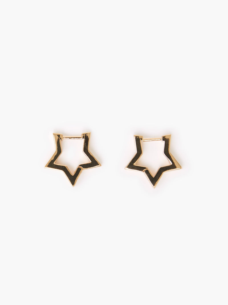 Chunky Star Hoop Earrings