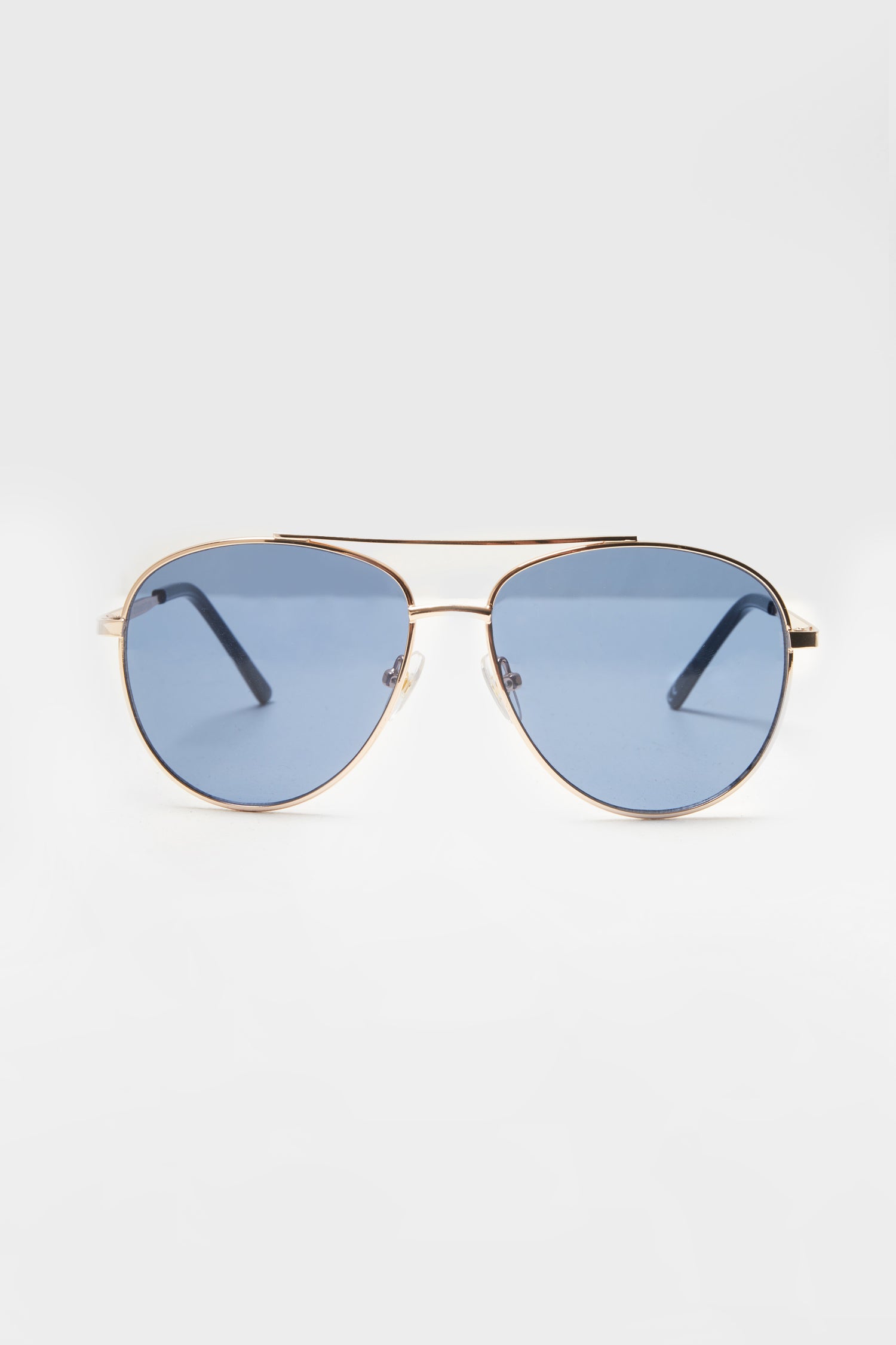 metal d frame aviator sunglasses gold