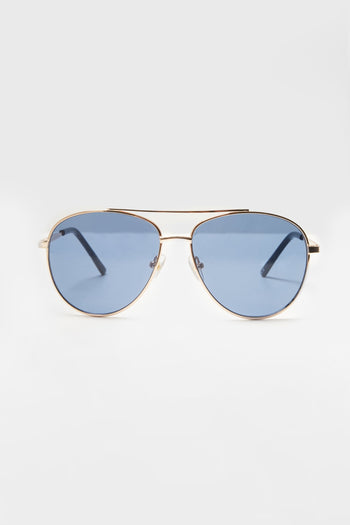 Metal D Frame Aviator Sunglasses