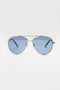 Metal D Frame Aviator Sunglasses