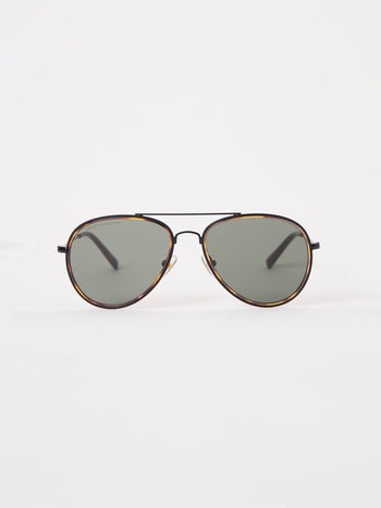 Metal D-Frame Rim Detailed Sunglasses