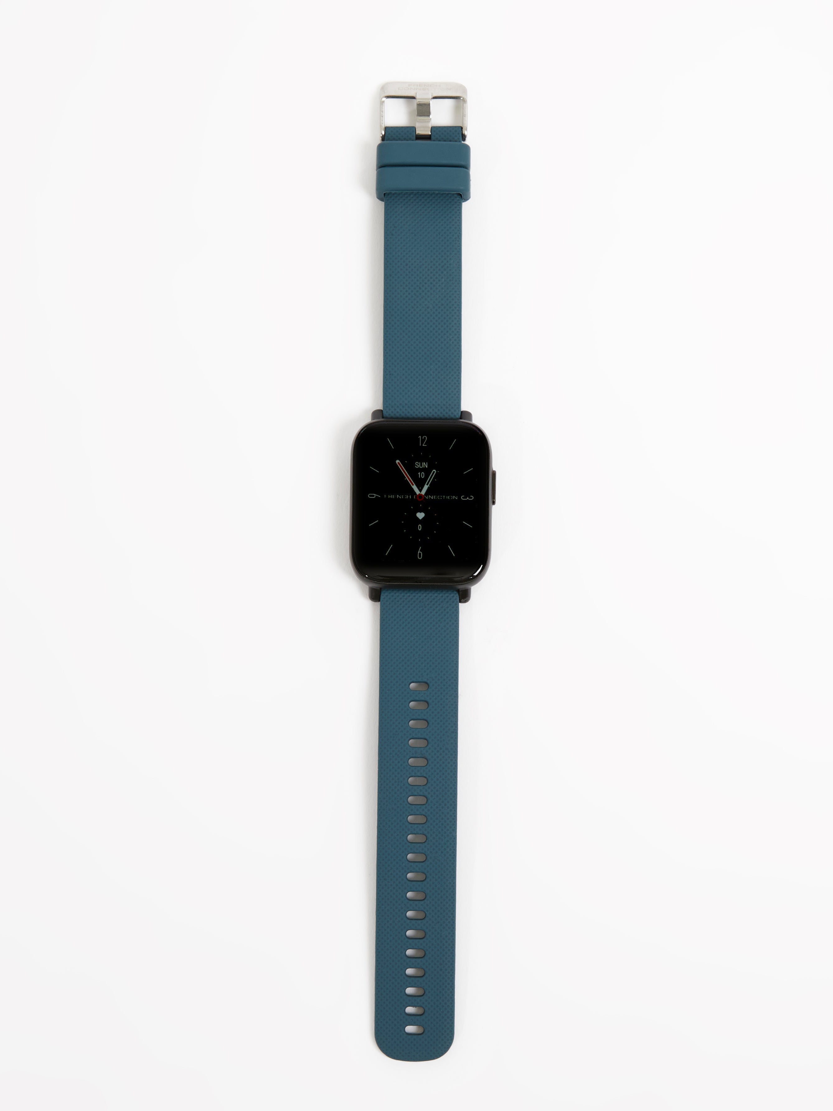 Blue Silicone Strap Watch with Digital Dial